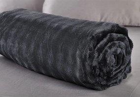 Κουβέρτα Fleece Μονή (160x220) Whitegg KB158 Μαύρο