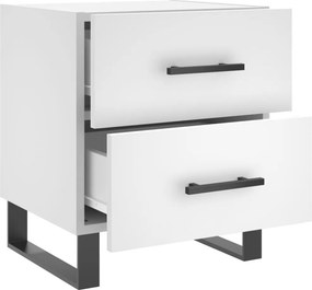 vidaXL Κομοδίνο Λευκό 40 x 35 x 47,5 εκ. από Επεξεργασμένο Ξύλο