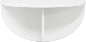 vidaXL Ράφι Τοίχου 2 pcs Υψηλής γυαλάδας λευκό 48 x 24 x 24 εκ