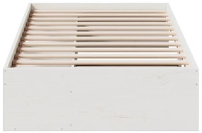 vidaXL Καναπές Κρεβάτι Χωρίς Στρώμα Λευκό 90x190 εκ. Μασίφ Ξύλο Πεύκου