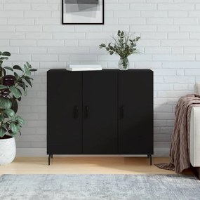 vidaXL Ντουλάπι Μαύρο 90 x 34 x 80 εκ. από Επεξεργασμένο Ξύλο