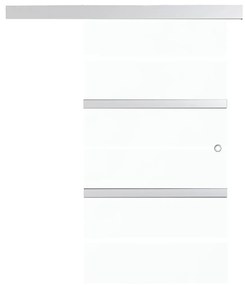 vidaXL Πόρτα Συρόμενη με Μαλακό Στοπ 102,5x205 εκ. Γυαλί/Αλουμίνιο
