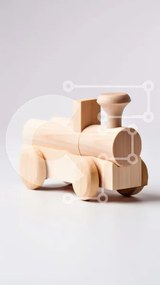 Intra Συλλεκτικό Ξύλινο Παζλ Plywood  4mm - Αξιολάτρευτο Ξύλινο Παιχνίδι Τρένο για παιδιά Σε Ξύλινο Κουτί - Διαστάσεις: 10x10 cm – 25 κομμάτια