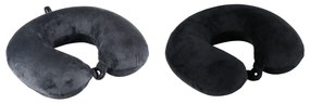 Μαξιλάρι Ταξιδιού Memory Foam Μαύρο/Γκρι Σε 2 Χρώματα