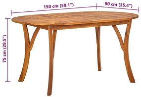vidaXL Σέτ φαγητού για κήπο 5 pcs Μαύρο συνθετικό ρατάν