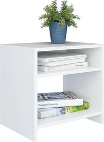 vidaXL Κομοδίνο Λευκό 40 x 30 x 40 εκ. από Επεξ. Ξύλο
