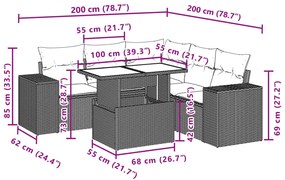 ΣΕΤ ΚΑΝΑΠΕ ΚΗΠΟΥ 6 ΤΕΜ. ΜΠΕΖ ΣΥΝΘΕΤΙΚΟ ΡΑΤΑΝ ΜΕ ΜΑΞΙΛΑΡΙΑ 3269159