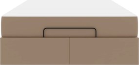 vidaXL Σκελετός κρεβατιού με στρώμα Άλλο 2 pcs Ώχρα PVC