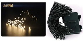 50 Χριστουγεννιάτικα Λαμπάκια LED Αδιάβροχα IP44 Θερμό Λευκό 5Μ Εσωτερικού και Εξωτερικού χώρου σε Σειρά με Πράσινο Καλώδιο Arrango AN57494