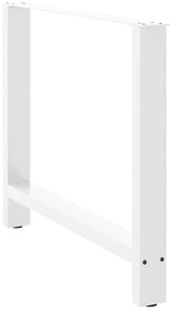 vidaXL Πόδια Τραπεζαρίας 2 τεμ. Λευκά 100x(72-73) εκ. Ατσάλι