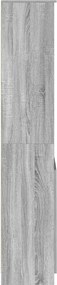 vidaXL Ντουλάπι Γκρι Sonoma 70x35x180 εκ. από Επεξεργασμένο Ξύλο