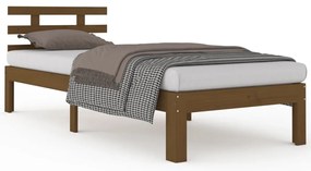 vidaXL Πλαίσιο Κρεβατιού Καφέ Μελί 100 x 200 εκ. από Μασίφ Ξύλο