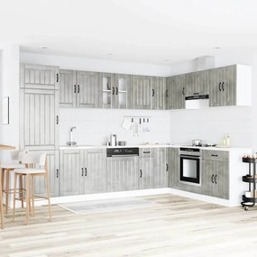 vidaXL Ντουλάπα Κουζίνας με αποθήκευση 2 pcs Γκρι 80 x 46 x 81.5 εκ