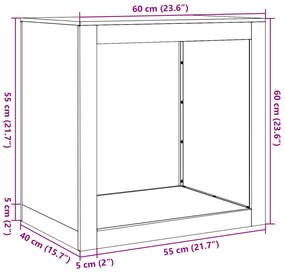 ΡΑΦΙ ΚΑΥΣΟΞΥΛΩΝ ΑΝΘΡΑΚΙ 60X40X60 ΕΚ. ΑΤΣΑΛΙΝΟ 851005