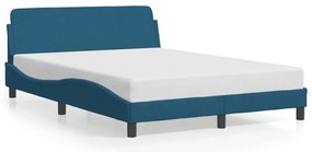 vidaXL Πλαίσιο Κρεβατιού με Κεφαλάρι Μπλε 120x200 εκ. Βελούδινο