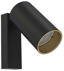 Φωτιστικό Τοίχου - Απλίκα Mono Kinkiet 7764 1xGU10 10W Black-Gold Nowodvorski Μέταλλο,Πλαστικό