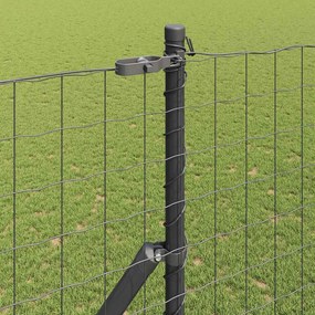 vidaXL Ευρωπαϊκή Στήριξη Φράχτη 10 x 1,6 m PVC-Επικαλυμμένο Ατσάλι