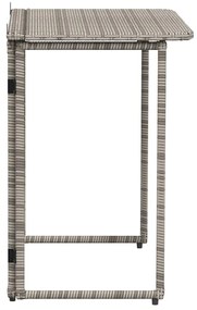 ΠΤΥΣΣΟΜΕΝΟ ΤΡΑΠΕΖΙ ΚΗΠΟΥ ΓΚΡΙ 90X51X75 CM POLY RATTAN 4108256