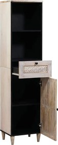 vidaXL Ντουλάπι Μπάνιου Λευκό 38 x 33 x 160 εκ. Επεξεργασμένο ξύλο