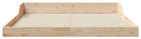vidaXL Σκελετός Κρεβατιού Καφέ 140 x 210 cm Μασίφ ξύλο πεύκου