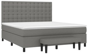 ΚΡΕΒΑΤΙ BOXSPRING ΜΕ ΣΤΡΩΜΑ ΣΚΟΥΡΟ ΓΚΡΙ 180X200 ΕΚ ΥΦΑΣΜΑΤΙΝ 3136934