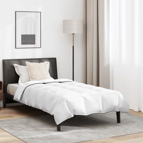 vidaXL Πάπλωμα με μαξιλάρι 2 pcs Λευκό 135 x 200 cm Πούπουλο