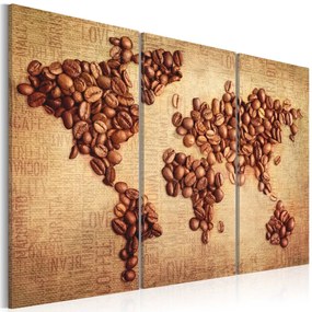 Πίνακας - Coffee from around the world - triptych 90x60