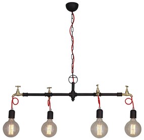 Φωτιστικό Οροφής - Ράγα HL-083T-4 77-2792 Hikari Brown Rusty Homelighting Metal