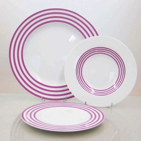 Σερβίτσιο Πιάτα Φαγητού Viva (Σετ 20Τμχ) 24.443.40 Purple Cryspo Trio 20 τμχ Porcelain