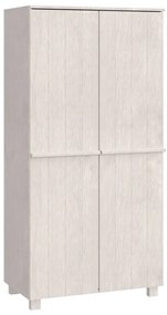 vidaXL Ντουλάπα HAMAR Λευκό 89 x 50 x 180 εκ. από Μασίφ Ξύλο Πεύκου