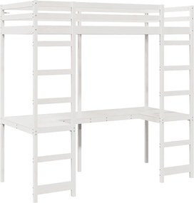vidaXL Σκελετός κρεβατιού σοφίτας Λευκό 75 x 190 cm