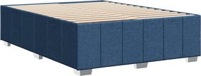vidaXL Σκελετός Κρεβατιού Χωρίς Στρώμα Μπλε 140x190 εκ. Υφασμάτινο