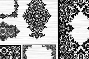 Σετ των 2 Intra απο ξύλο plywood 3mm-4mm πάχος - Creative Laser Cut File Set – Όμορφο Δίασταση 30x30 cm INTRAFABR-123580285