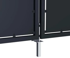 vidaXL Πόρτα Κήπου Ανθρακί 400x200 εκ. από Ατσάλι