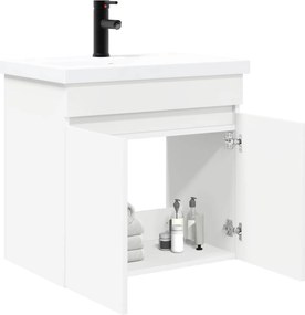vidaXL Μονάδα μπάνιου με βρύση Λευκό 61 x 40 x 74,5 εκ.