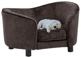Καναπές - Κρεβάτι Σκύλου Καφέ 69 x 49 x 40 εκ. Βελουτέ - Καφέ