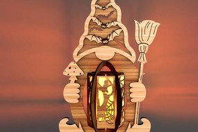 Σετ των 2 Intra απο ξύλο plywood Χρώμα wenge 3mm-4mm πάχος - Πρότυπο φαναριών στοιχειωδών αποκριών Δίασταση 2x4 cm INTRAFABR-97642435