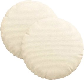 vidaXL Μαξιλάρια καθισμάτων 2 pcs Κρεμ Ø30 x 13 εκ
