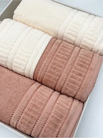 Stewehome Σετ 4 τεμαχίων πετσέτες μπάνιου με βαμβάκι 50x90 cm