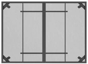 vidaXL Τραπέζι Κήπου Ανθρακί με Πλέγμα 110 x 80 x 72 εκ. Ατσάλινο