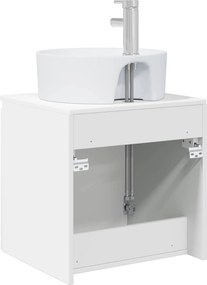 vidaXL Επιτοίχια Λεκάνη Έπιπλο Λευκό 49,5 x 44,5 x 65 εκ