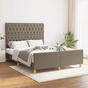 vidaXL Σκελετός Κρεβατιού Χωρίς Στρώμα Taupe 140x200 εκ. Υφασμάτινο