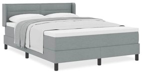 vidaXL Κρεβάτι box spring με στρώμα Ανοιχτό γκρι 140 x 190 cm