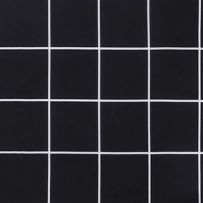vidaXL Μαξιλάρι Πάγκου Μαύρο Καρό 200 x 50 x 7 εκ. Υφασμάτινο