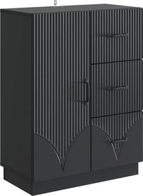 vidaXL Πλαϊνό γραφείο Μαύρο 66 x 34,5 x 87 εκ. Επεξεργασμένο Ξύλο