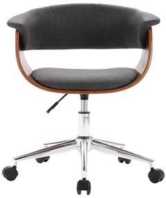 vidaXL Καρέκλες Τραπεζαρίας Περιστρεφόμενες 2 τεμ. Γκρι Υφασμάτινες