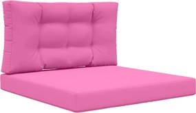 vidaXL Μαξιλάρι Καναπέ Εξωτερικού Χώρου 2 pcs Ροζ Πολυεστέρας