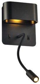 Απλίκα Τοίχου LED Aca Priamus V86LEDW45BK Black