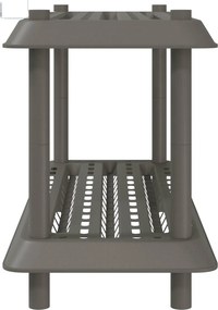 vidaXL Μονάδα Ραφιού 2 επίπεδα 100 x 40 x 55,5 εκ PP Ανοιχτό γκρι