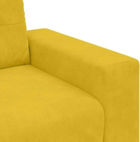 vidaXL Πολυθρόνα Κίτρινη Βελούδινη 100x78x80 εκ.